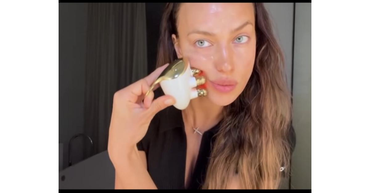 Super Model Irina Shayk shares her favorite Skin Tightening Tool with Harpers Bazaar