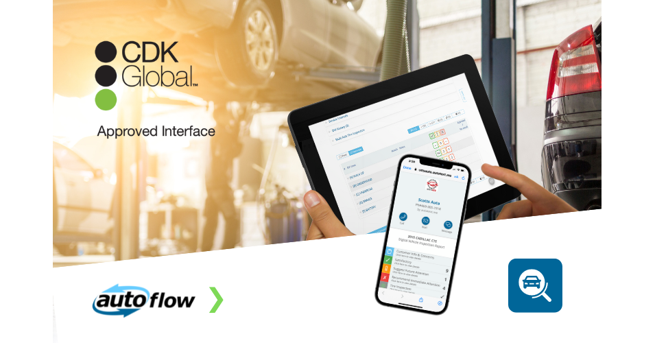 cdk pr Autoflow companions with CDK International in multi-point digital automobile inspection