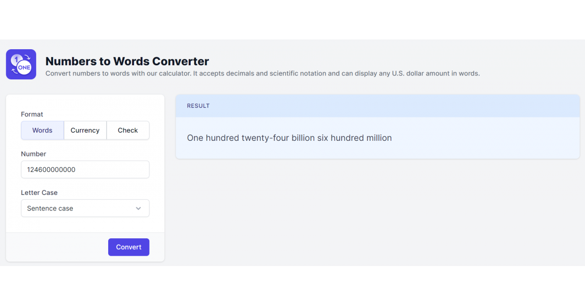 Introducing The Convenient Numbers To Words Converter By Calculator.io