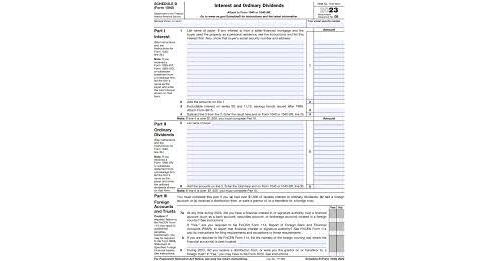 New IRS Schedule B Tax Form Instructions And Printable Forms For 2023 ...