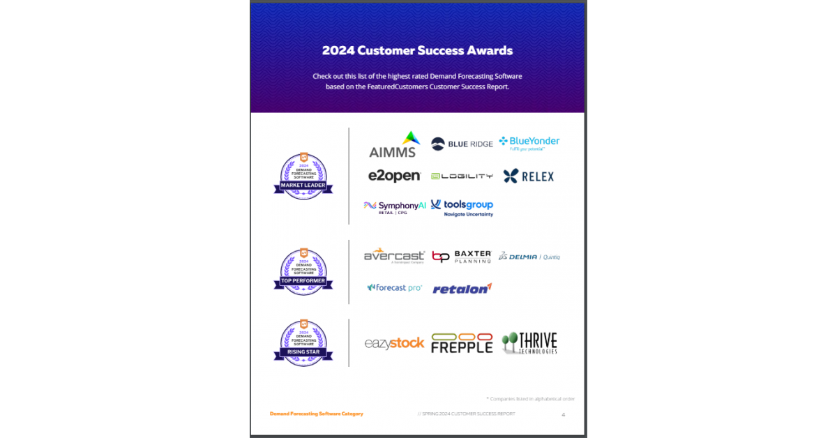 The Top Demand Forecasting Software Vendors According to the ...