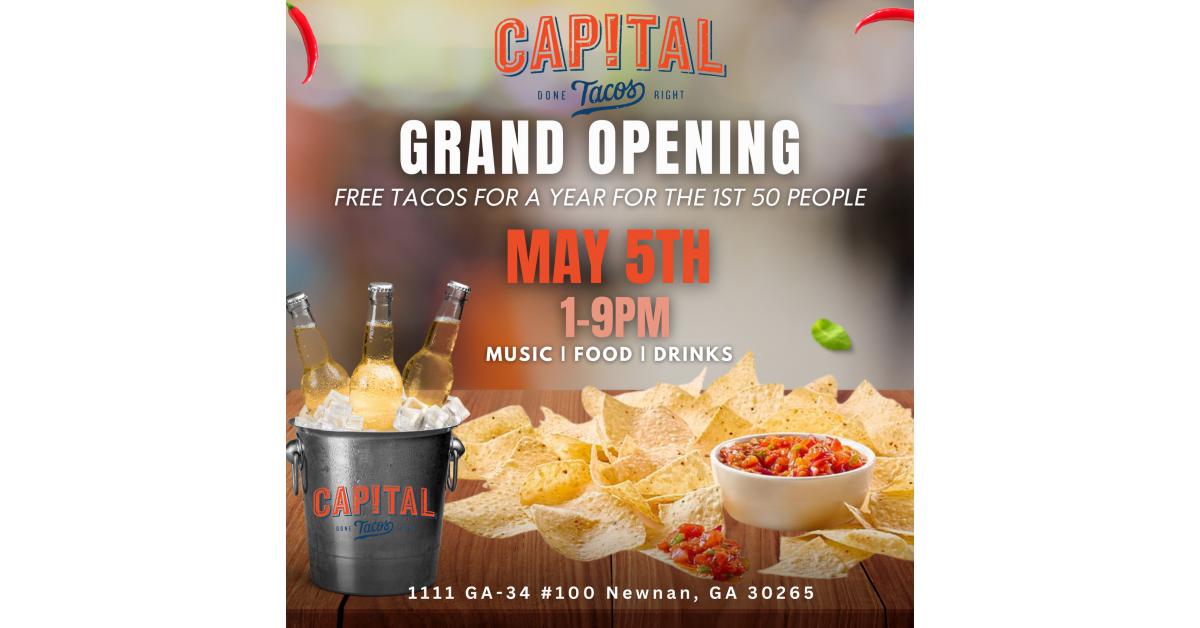 Tacos Tacos Newnan Marks a Celebratory Cinco de Mayo Grand Opening With ...