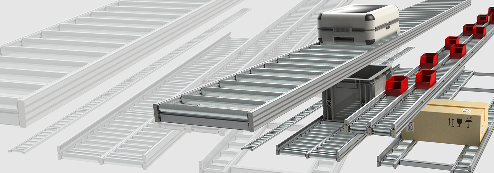 New Montech roller conveyors