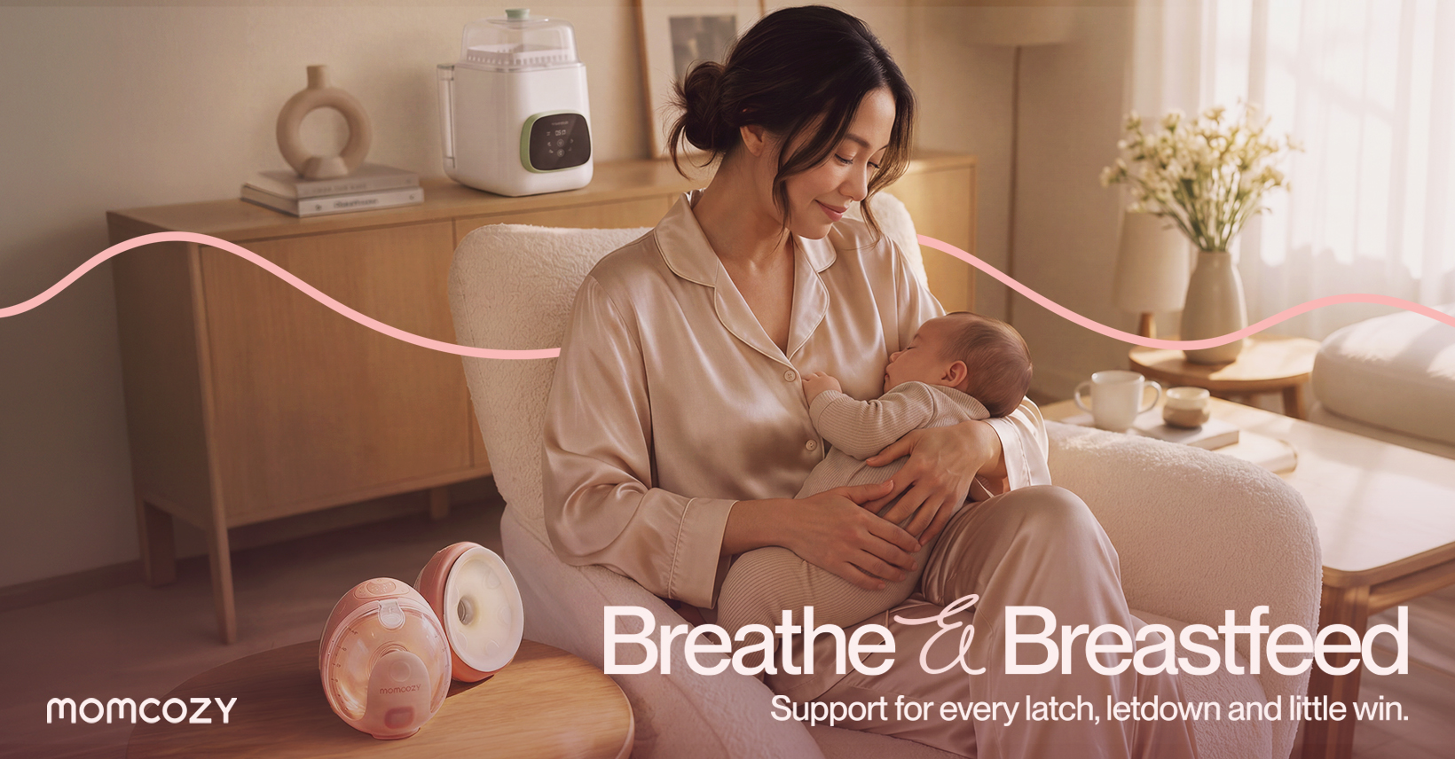 Momcozy Introduces Wellness 1 Warm-Massage Wearable Breast Pump to