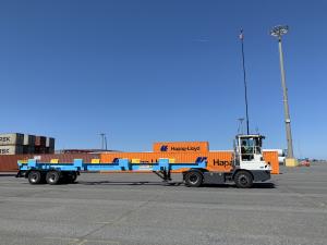 Embotech's Autonomous Tractor Solution (ATS) in operation at the EUROGATE Container Terminal Wilhelmshaven
