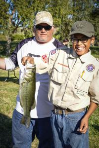 The winning fish in the Boy Scouts league.