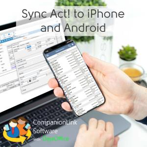 iPhone synchronized with Act! CRM
