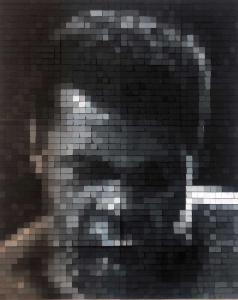 Daniele Sigalot “Muhammad Ali” 2019, Acrylic Varnish on Aluminum, 98 ½ x 78 ¾ in.