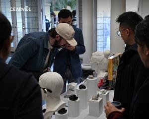 Visitors try Cearvol hearing solutions at CES 2026