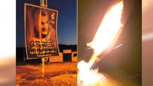 Iran - Fassa, Soleimani's picture burning