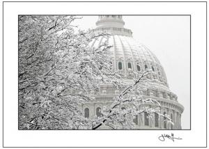 US Capitol in the snow