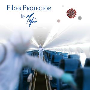Mafi technicians applying Fiber Protector as a disinfectant option