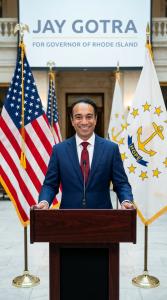 Jay Gotra launches Rhode Island governor bid with fiscal platform