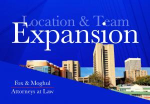 Fox & Moghul opens Rockville office and adds veteran trial lawyer