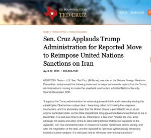 Sen. Cruz Statement on Iran