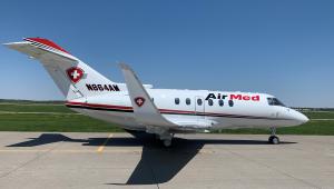 AirMed International's Hawker 800XP is based in Birmingham, Ala.