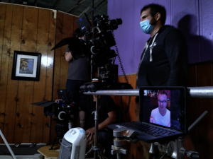 DP Chris Gosch and Director Phil Gorn filming a scene.