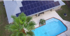 Large solar installation on roof