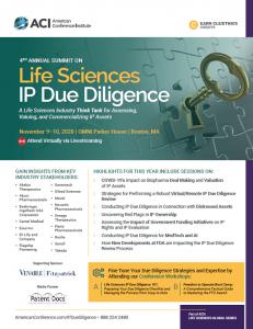 4th ANNUAL SUMMIT ON Life Sciences IP Due Diligence