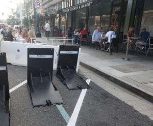 Meridian Vehicle Barriers Secure Expanded Dining Area in Pasadena