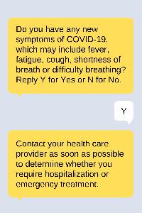 Mosio COVID Symptoms Tracking Example