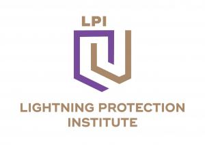 LPI Organizational Logo: Purple and Gold Shield with the words Lightning Protection Institute