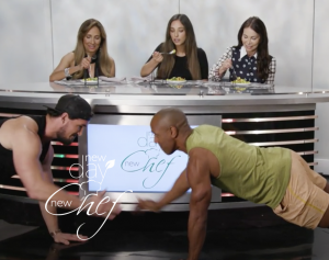 Vegan bodybuilders on set of New Day New Chef