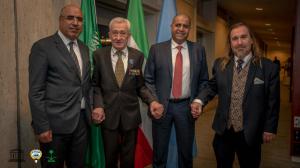 Ibrahim Al Balawi, Jean Paul de Bernis, Adam Al mulla and Thierry Rayer at UNESCO headquaters
