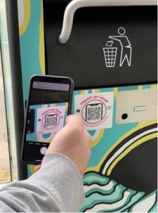 A resident reporting an issue from their phone using the Rubbish QR code