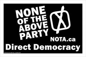 None of the Above Direct Democracy Party of Ontario