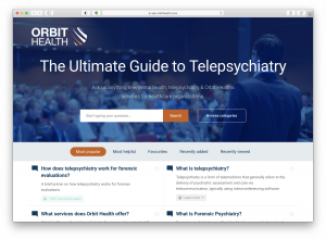 Orbit Health Telepsychiatry Website