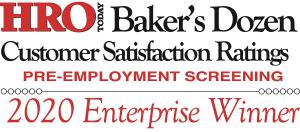 2020 HRO Today's Baker's Dozen Enterprise Screening Winner