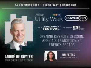 Eskom CEO to speak at African Utility Week