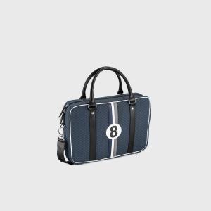13 inches computer bag for men blue and grey frabric