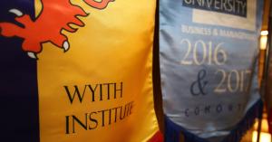Picture showing the Wyith Institute™ flag in 2017 Graduation Ceremony
