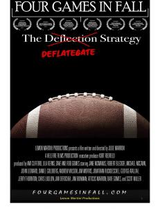 Four Games in Fall The Deflategate Strategy Move Poster containing football