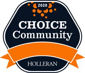 Award logo for the 2020 Holleran Choice Community Award received by Franciscan Communities