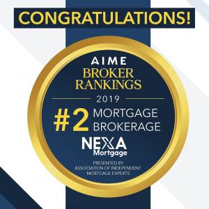 NEXA Mortgage Award - #2 Mortgage Broker in the USA for 2019