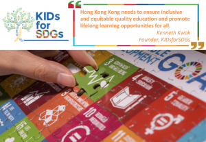 Kenneth Kwok, Founder of KIDsforSDGs and Young SDG Advocate