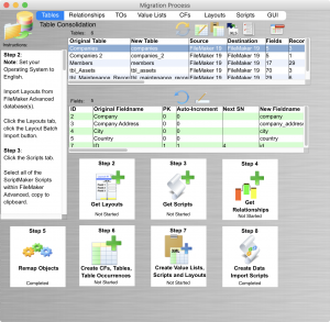 FmPro Migrator Table Consolidation - Rebuild Screenshot