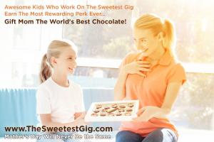 Kids complete 3 reviews on The Sweetest Gig earn mom gift...chocolate delivered on Mother's Day #chocolateformom #thesweetestgig www.TheSweetestGig.com