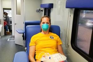 A Scientology Volunteer Minister, who donated blood at a drive at the beginning of the pandemic last year