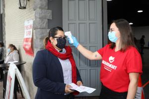 TikTok Influencer, Gabriela Ramirez, attends No Cost COVID-19 Antibody Test Event at Destiny Community Church International in Whittier, CA