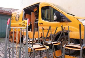 Furniture destined for the school in Glina, Croatia