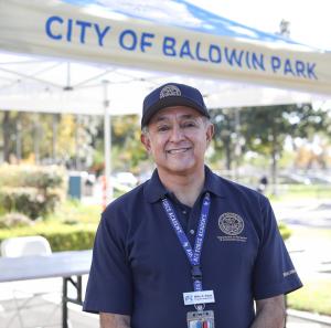 The City of Baldwin Park Program Supervisor- Mike Salas at No Cost COVID-19 Antibody Test Event December 2020