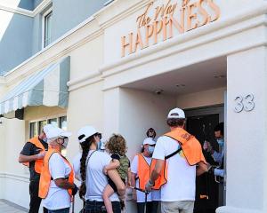 Each month, volunteers gather at The Way to Happiness building in downtown Clearwater, Florida, they collect their supplies and head off for the cleanup.