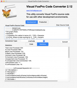 Visual FoxPro Code Converter - VFP Code Conversion Utility