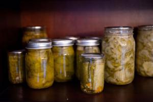 The remaining homegrown pickles that started the challenge