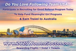 Love following Team USA at 2023 Women Soccer in Australia, join Recruiting for Good @recruitingforgood #2023womensoccer www.2023WomenSoccer.com