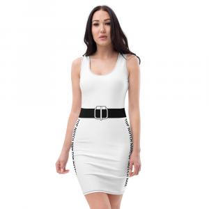 white and black Dress fitted dress